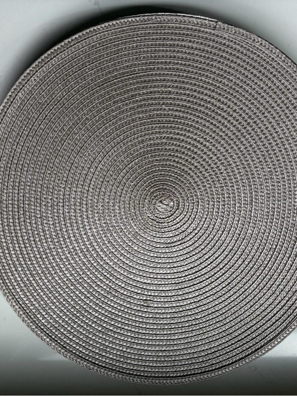 Set of 12 Threshold Gray Braided Round Charger Placemat